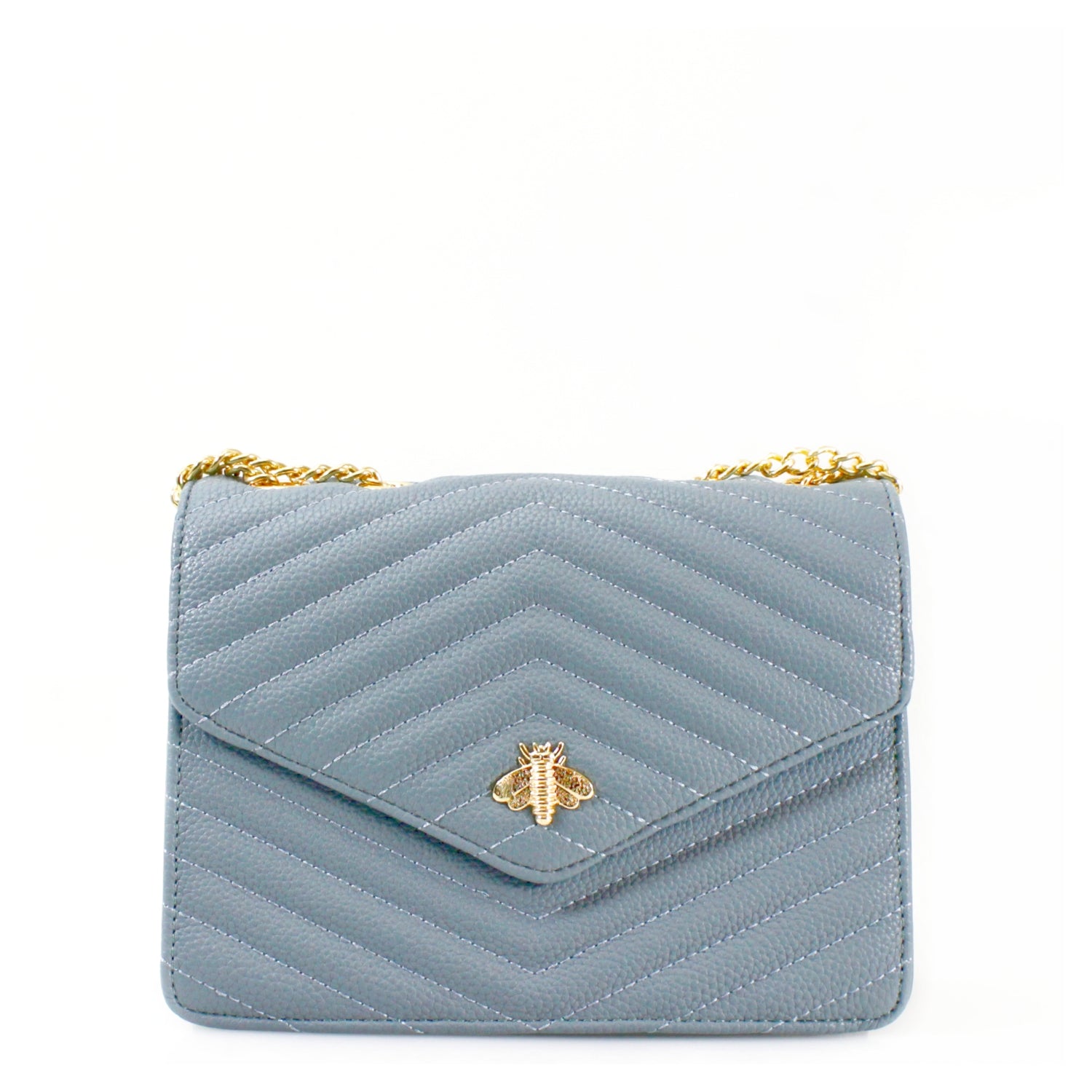 Women's Quilted Bee Crossbody Cross Over Satchel Bag