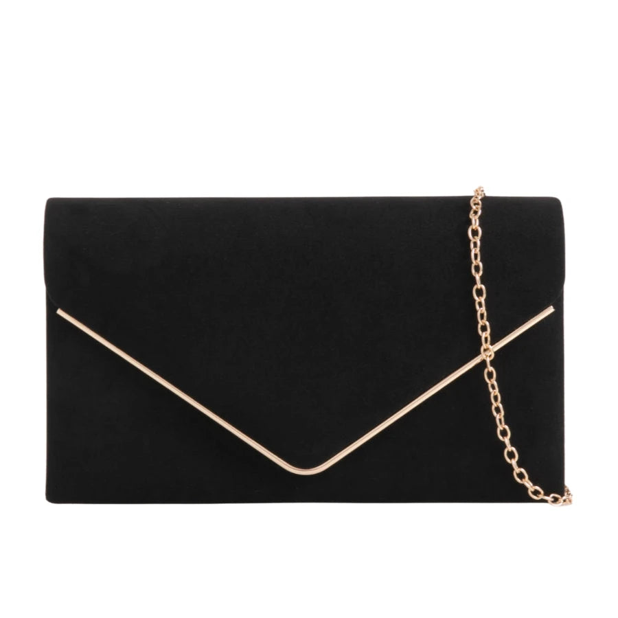 Suede Envelope Fashion Clutch Bag For Women - 31 Colours