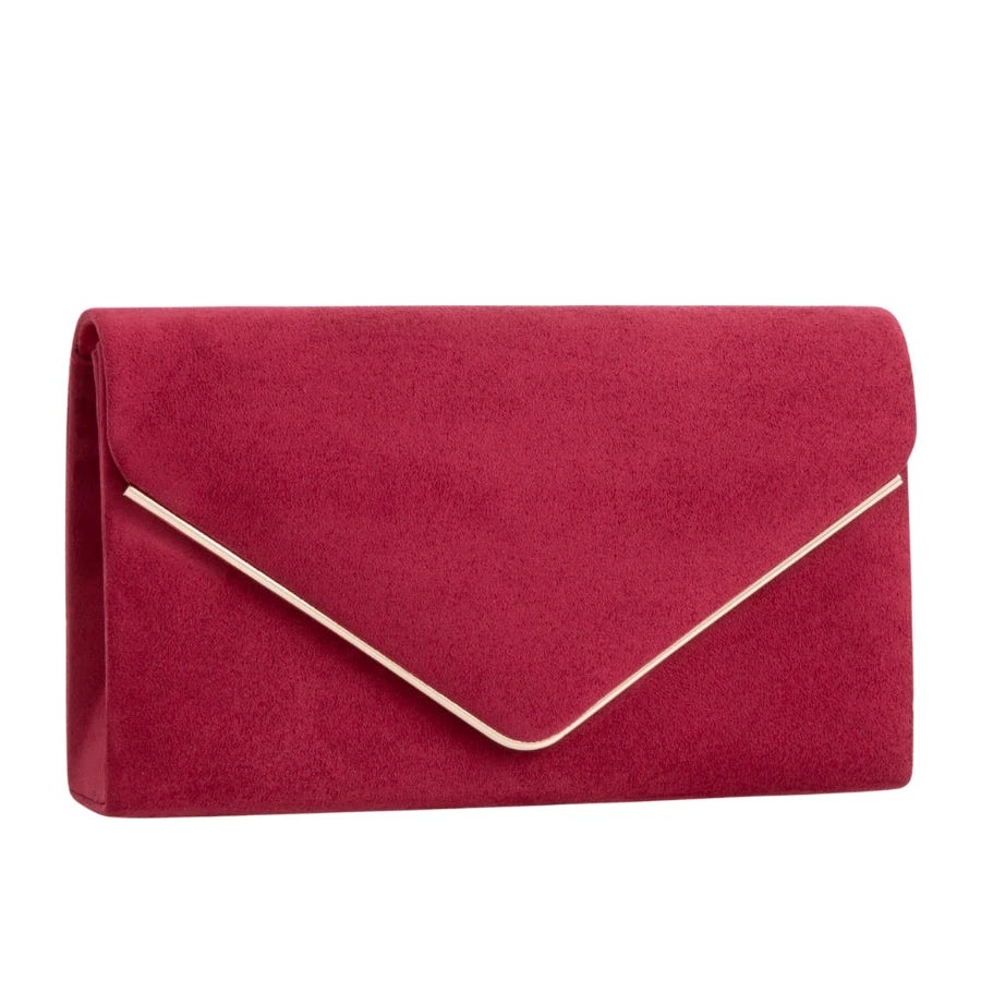 Suede Envelope Fashion Clutch Bag For Women - 31 Colours