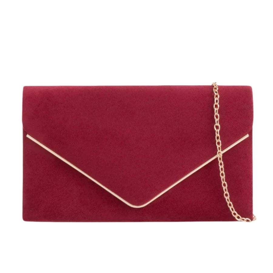 suede clutch bag
