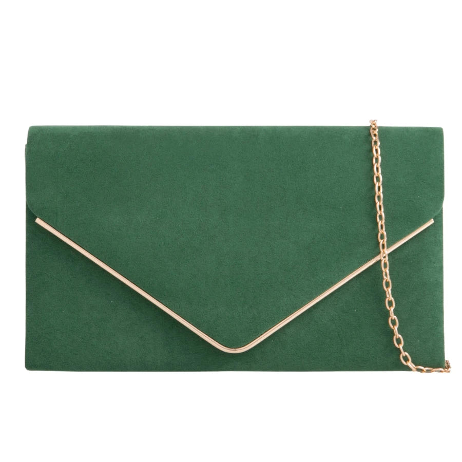 Suede Envelope Fashion Clutch Bag For Women - 31 Colours