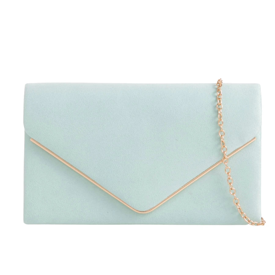 Suede Envelope Fashion Clutch Bag For Women - 31 Colours