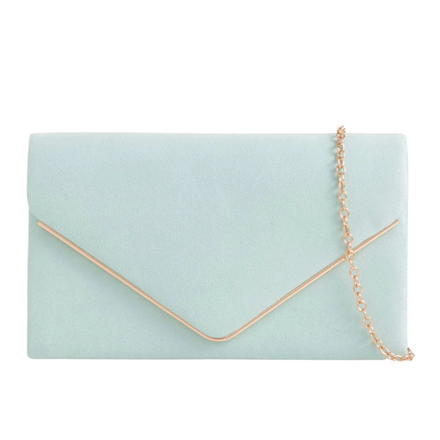 Suede Envelope Fashion Clutch Bag For Women - 31 Colours