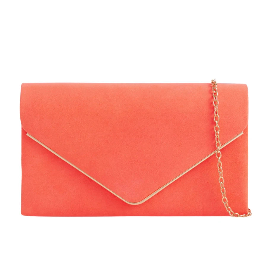 Suede Envelope Fashion Clutch Bag For Women - 31 Colours