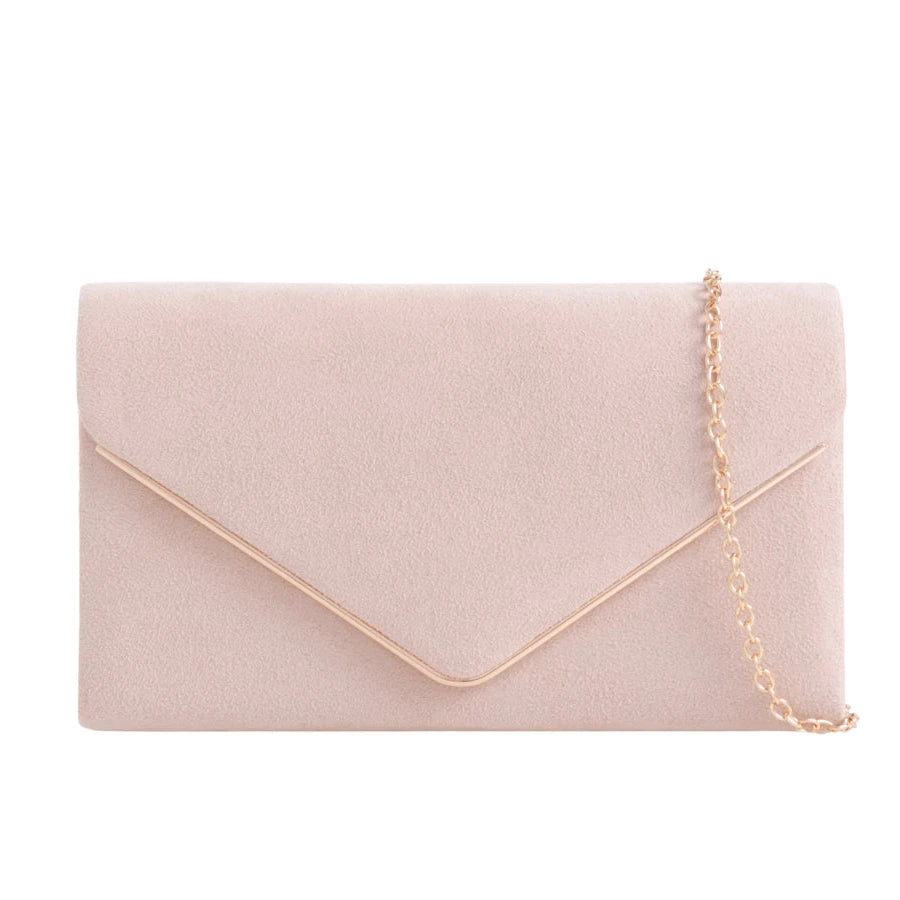 Suede Envelope Fashion Clutch Bag For Women - 31 Colours