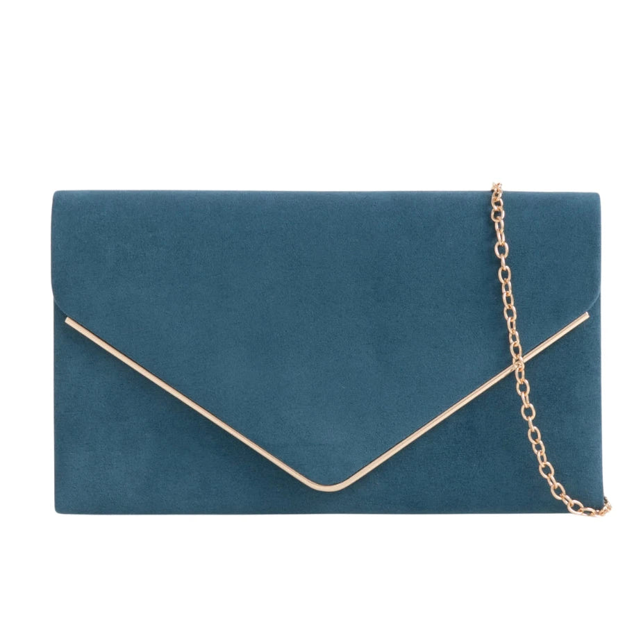 Suede Envelope Fashion Clutch Bag For Women - 31 Colours