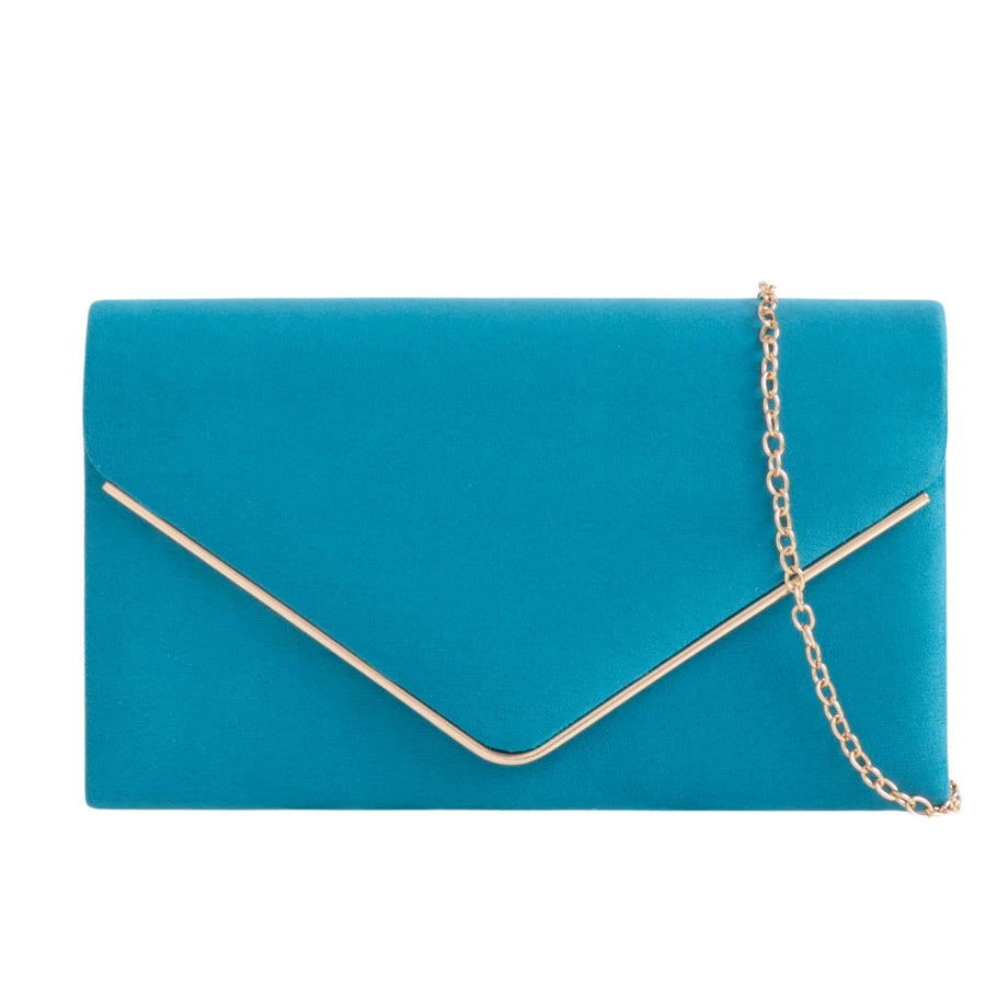 Suede Envelope Fashion Clutch Bag For Women - 31 Colours