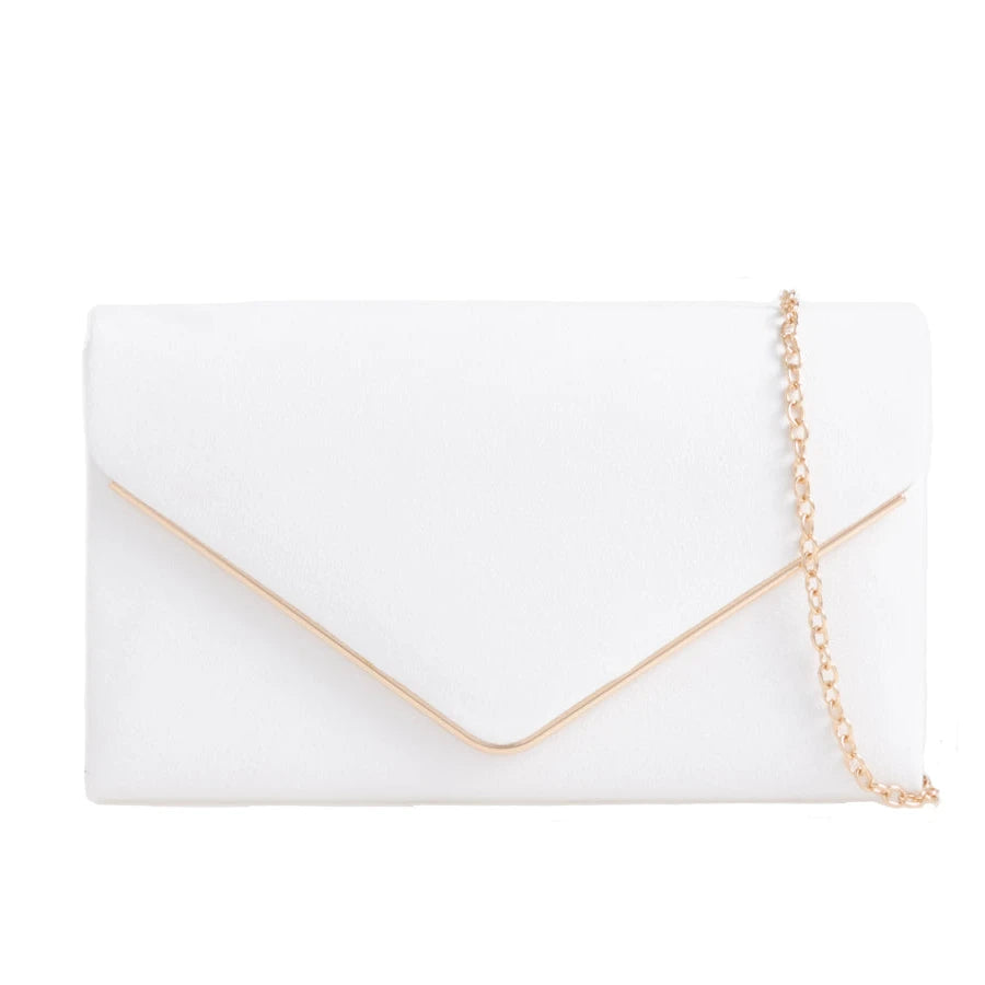 Suede Envelope Fashion Clutch Bag For Women - 31 Colours