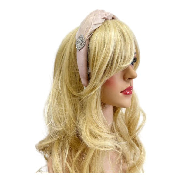 Women's Feather Alice band Fascinator Pearl Headband Wedding Party Royal Ascot Race Prom