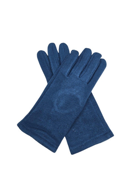 Women Classic Plain Gloves Soft Cozy Warm Fleece Cashmere Blend Gloves Touch Screen