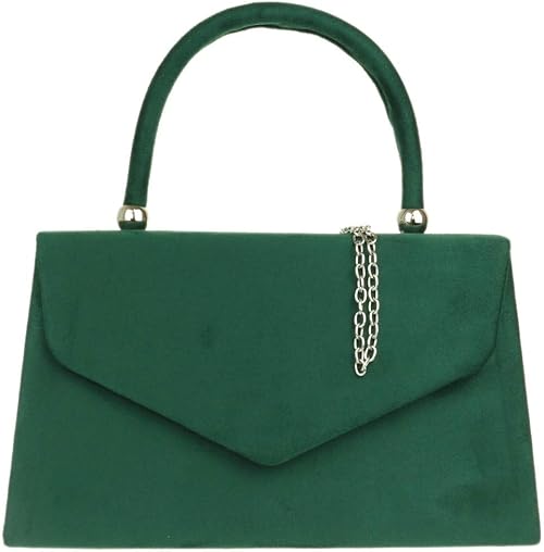 Faux Suede Clutch Bag Grab Top Handle Evening Party Handbag For Women