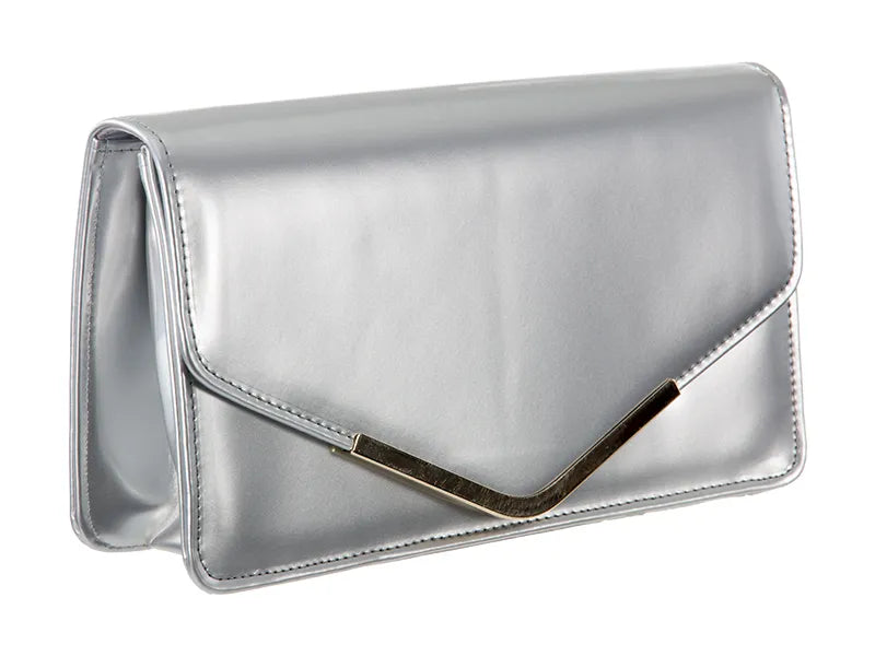 Women's Glossy Patent Leather Envelope Clutch Bag Evening Wedding Party Handbag