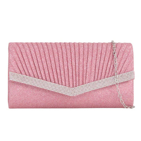 Women's Glitter Clutch Bag Evening Wedding Party Sparkle Shoulder Handbag Purse