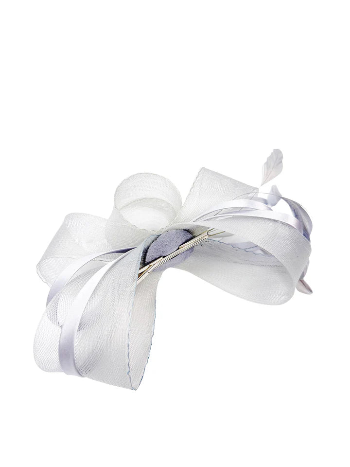 Women's Satin Looped Bow Shaped Feather Fascinator Headband Alice Band Ladies Day Weddings Races Prom Royal Ascot