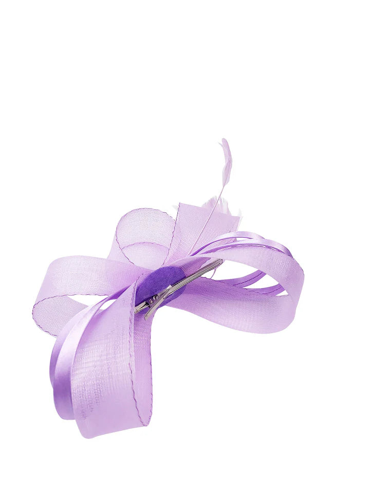 Women's Satin Looped Bow Shaped Feather Fascinator Headband Alice Band Ladies Day Weddings Races Prom Royal Ascot