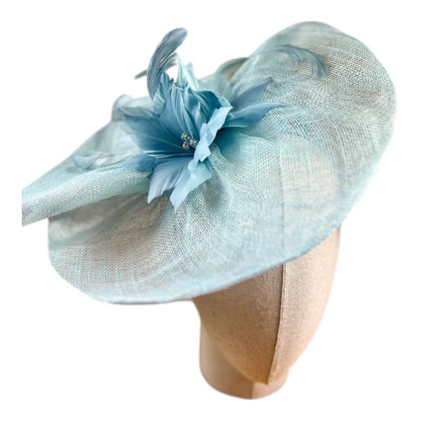 Women's Large Feather Flower Wedding Fascinator Headband Clip Party Prom Royal Ascot