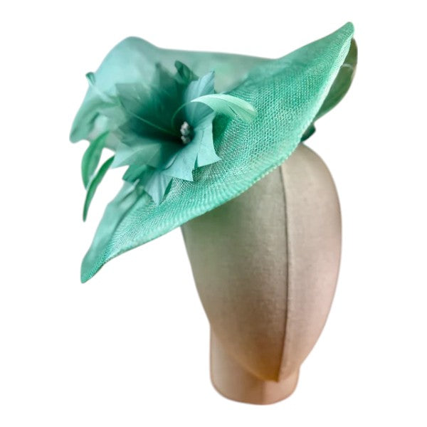 Women's Large Feather Flower Wedding Fascinator Headband Clip Party Prom Royal Ascot