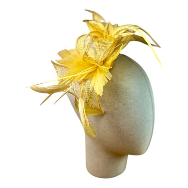 Women's Feather Fascinator Looped Headband Clip Party Wedding Prom Royal Ascot