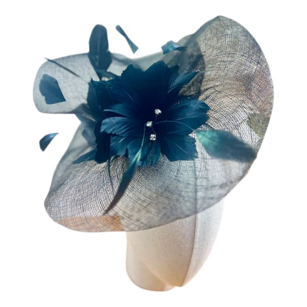 Women's Large Feather Flower Wedding Fascinator Headband Clip Party Prom Royal Ascot