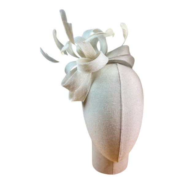 Elegant Looped Wedding Fascinator Clip/Headband Hat Ladies Day Races Royal Ascot UK