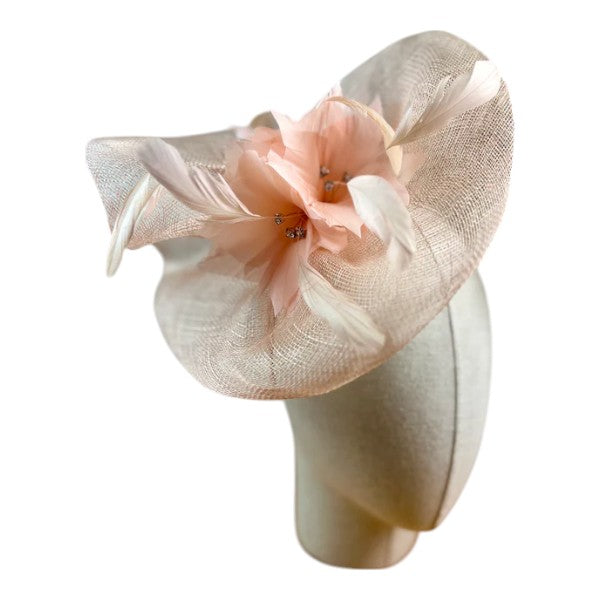 Women's Large Feather Flower Wedding Fascinator Headband Clip Party Prom Royal Ascot