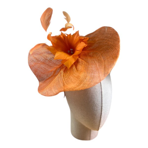 Women's Large Feather Flower Wedding Fascinator Headband Clip Party Prom Royal Ascot