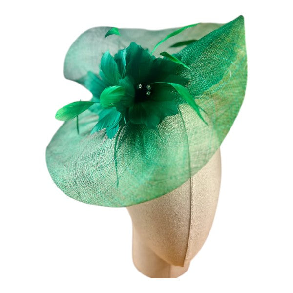 Women's Large Feather Flower Wedding Fascinator Headband Clip Party Prom Royal Ascot