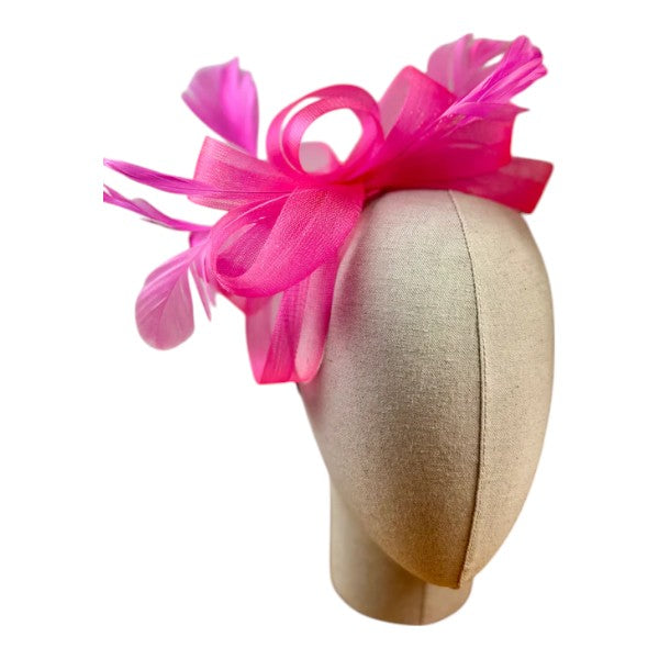 Womens Feather Looped Headband & Clip Fascinator Alice Band Ladies Day Wedding Royal Ascot