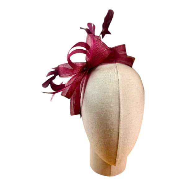 Womens Feather Looped Headband & Clip Fascinator Alice Band Ladies Day Wedding Royal Ascot