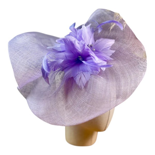Women's Large Feather Flower Wedding Fascinator Headband Clip Party Prom Royal Ascot