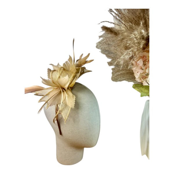 Women's Feather Fascinator Looped Headband Clip Party Wedding Prom Royal Ascot