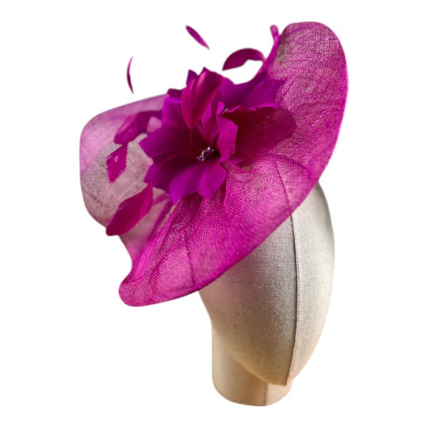 Women's Large Feather Flower Wedding Fascinator Headband Clip Party Prom Royal Ascot