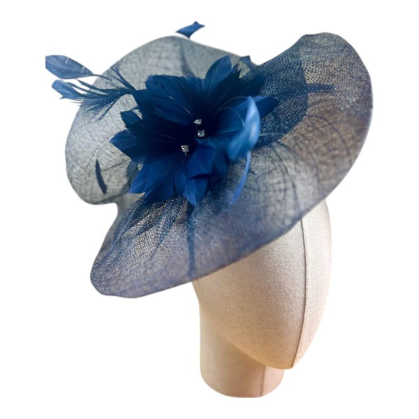 Women's Large Feather Flower Wedding Fascinator Headband Clip Party Prom Royal Ascot