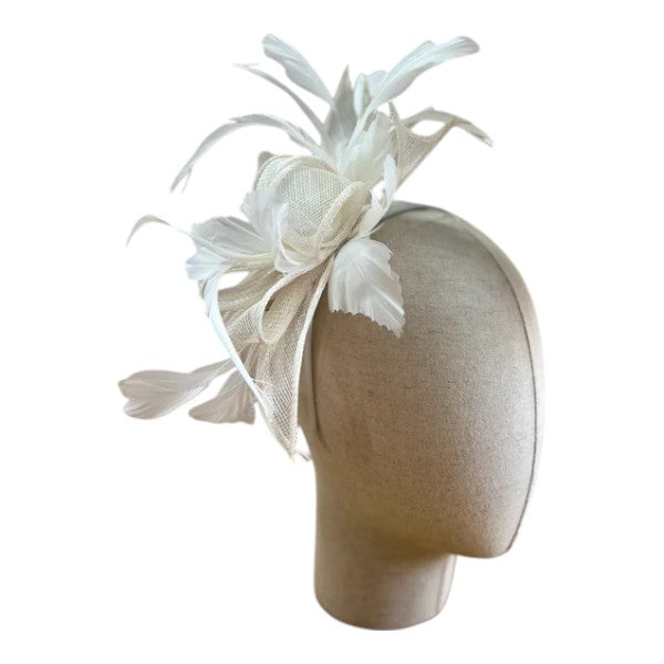 Women's Feather Fascinator Looped Headband Clip Party Wedding Prom Royal Ascot