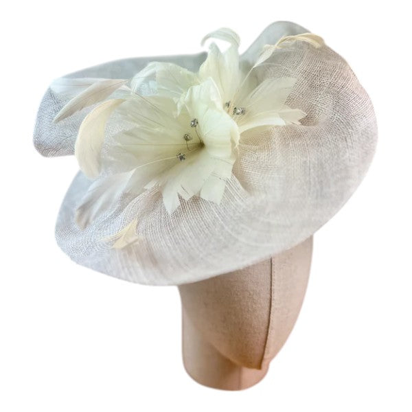 Women's Large Feather Flower Wedding Fascinator Headband Clip Party Prom Royal Ascot