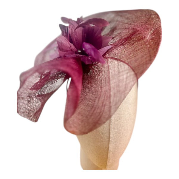 Women's Large Feather Flower Wedding Fascinator Headband Clip Party Prom Royal Ascot