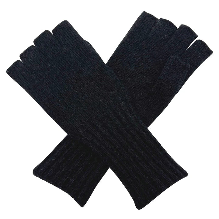 Women's Soft Knitted Half Finger/Fingerless Gloves Plain Solid Coloured Winter Warm Gloves Stretchy