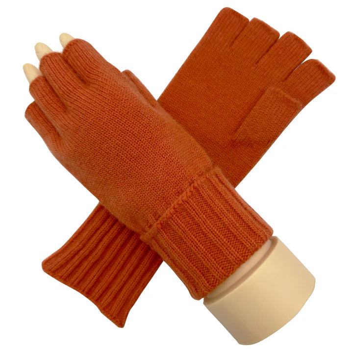 Women's Soft Knitted Half Finger/Fingerless Gloves Plain Solid Coloured Winter Warm Gloves Stretchy