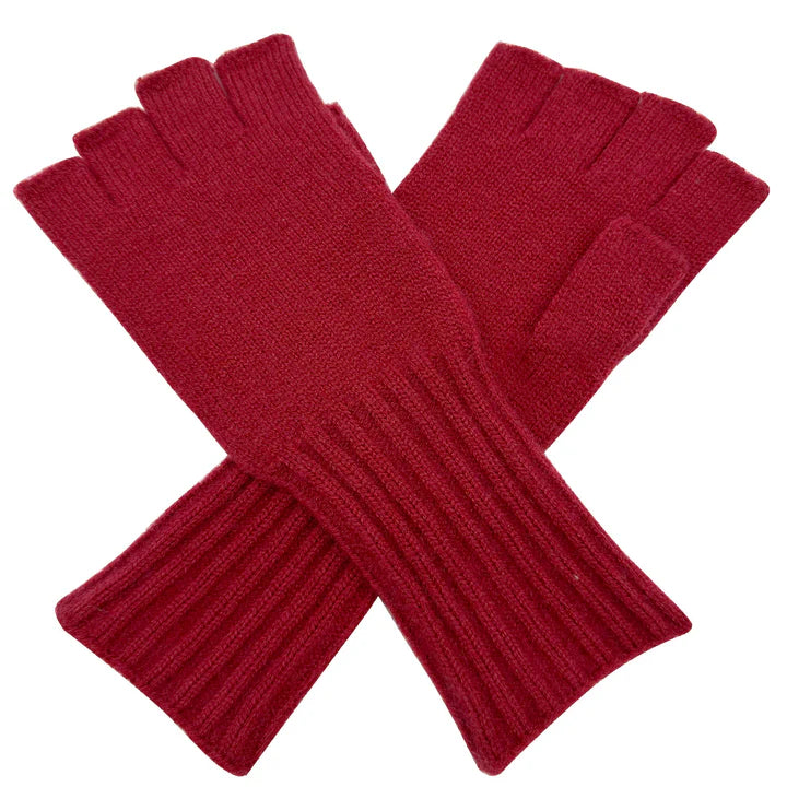 Women's Soft Knitted Half Finger/Fingerless Gloves Plain Solid Coloured Winter Warm Gloves Stretchy