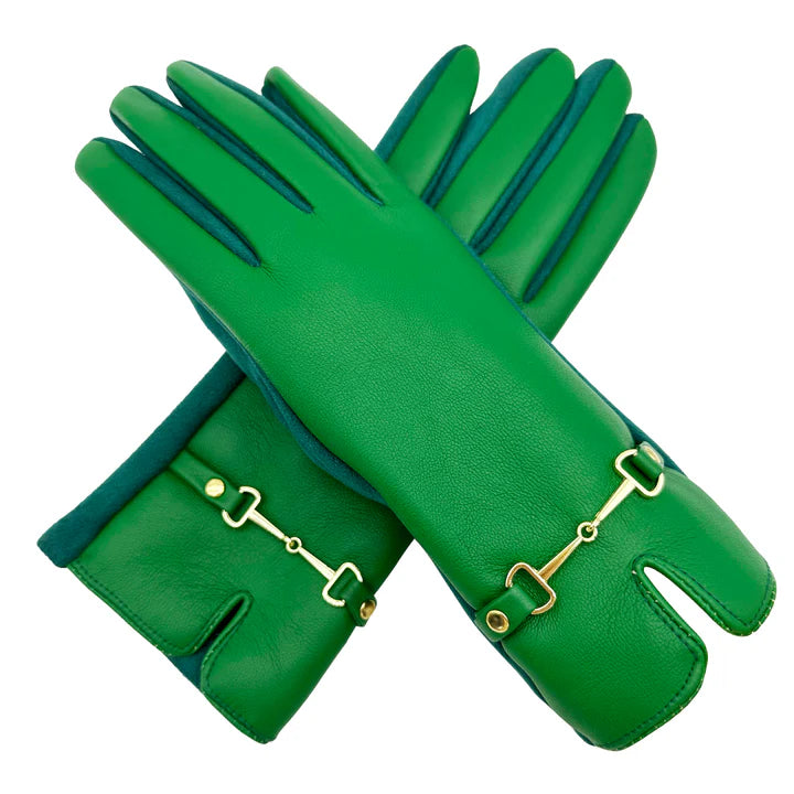 Women Luxury Soft Faux Leather Fashion Gloves Winter Warm Gloves Buckle Accent Fleece Lined