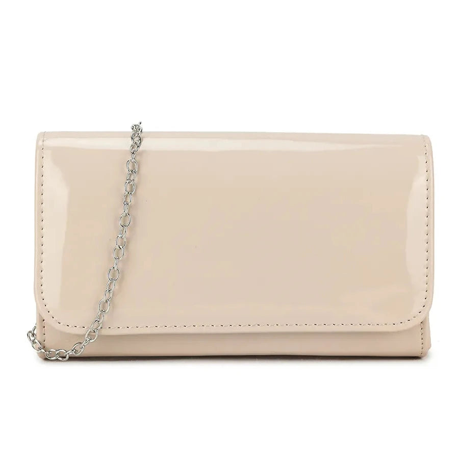 Women Plain Patent Leather Clutch Bag Evening Party Fashion Handbag