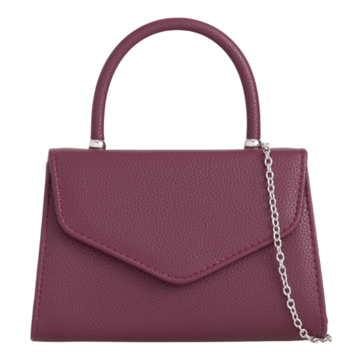 Women Plain Tote Style Faux Leather Clutch Bag Top Handle Evening Wedding Handbag