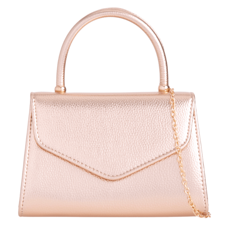 Women Plain Tote Style Faux Leather Clutch Bag Top Handle Evening Wedding Handbag