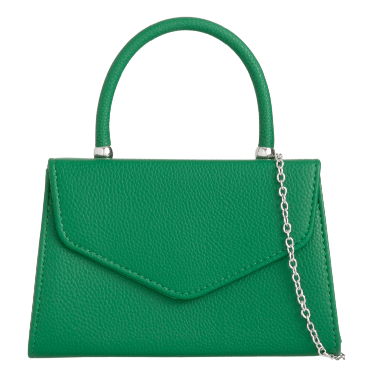 Women Plain Tote Style Faux Leather Clutch Bag Top Handle Evening Wedding Handbag