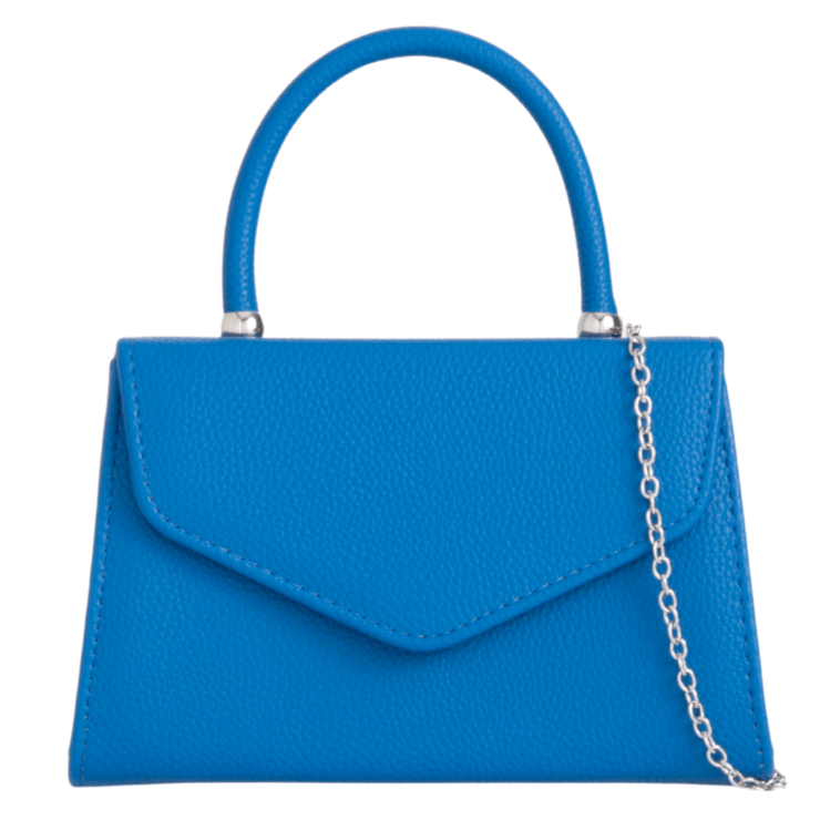 Women Plain Tote Style Faux Leather Clutch Bag Top Handle Evening Wedding Handbag