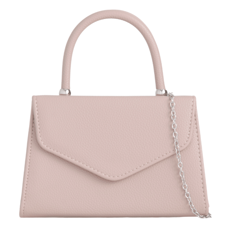 Women Plain Tote Style Faux Leather Clutch Bag Top Handle Evening Wedding Handbag