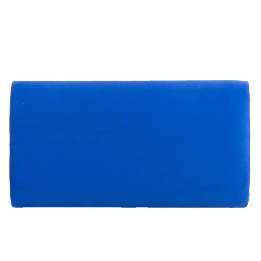 Suede Effect Clutch Bag Plain Simple Fine Frame Evening Party