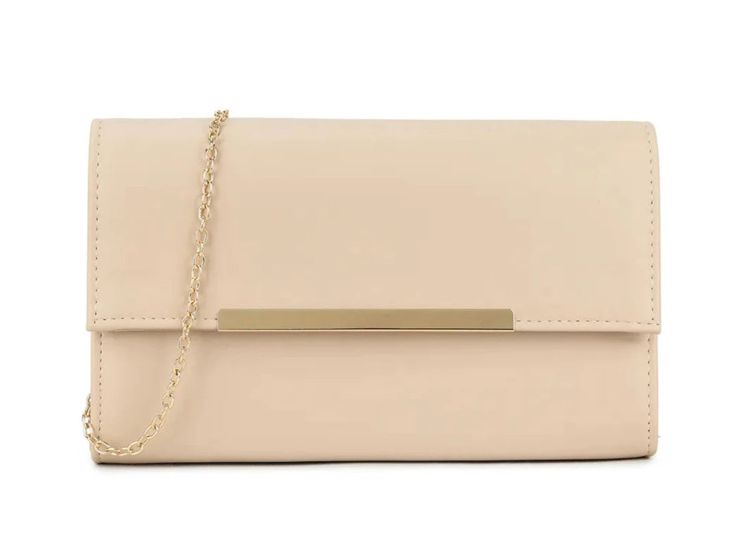 Women's Clutch Bag Faux Leather Chain Envelope Party Evening Wedding Handbag