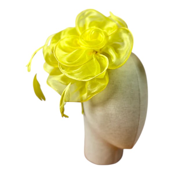 Women's Fascinator Headband & Clip Satin Net Hat Weddings Races Royal Ascot Prom