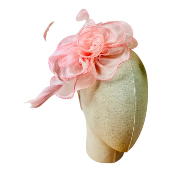 Women's Fascinator Headband & Clip Satin Net Hat Weddings Races Royal Ascot Prom